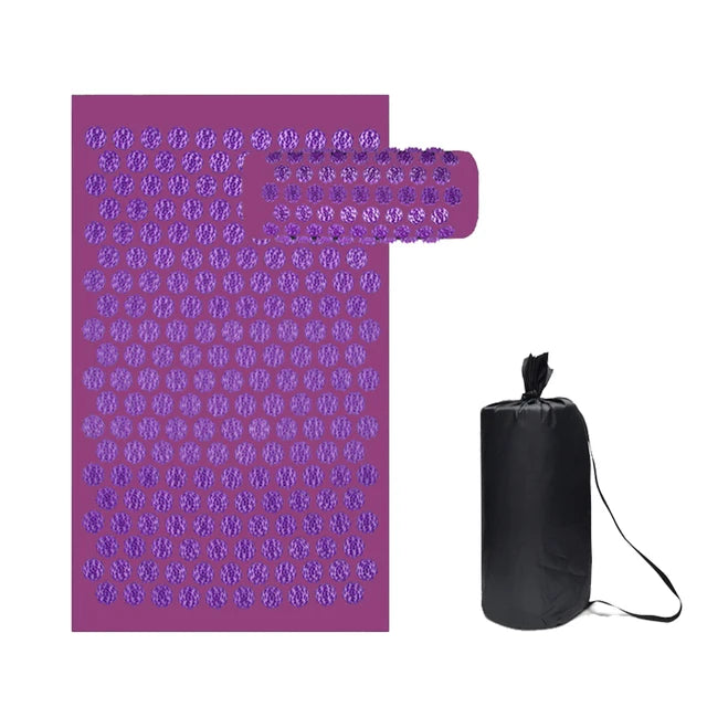 Akupressurmatte Set – Matte, Kissen & Rolle für Rücken, Nacken & Füße