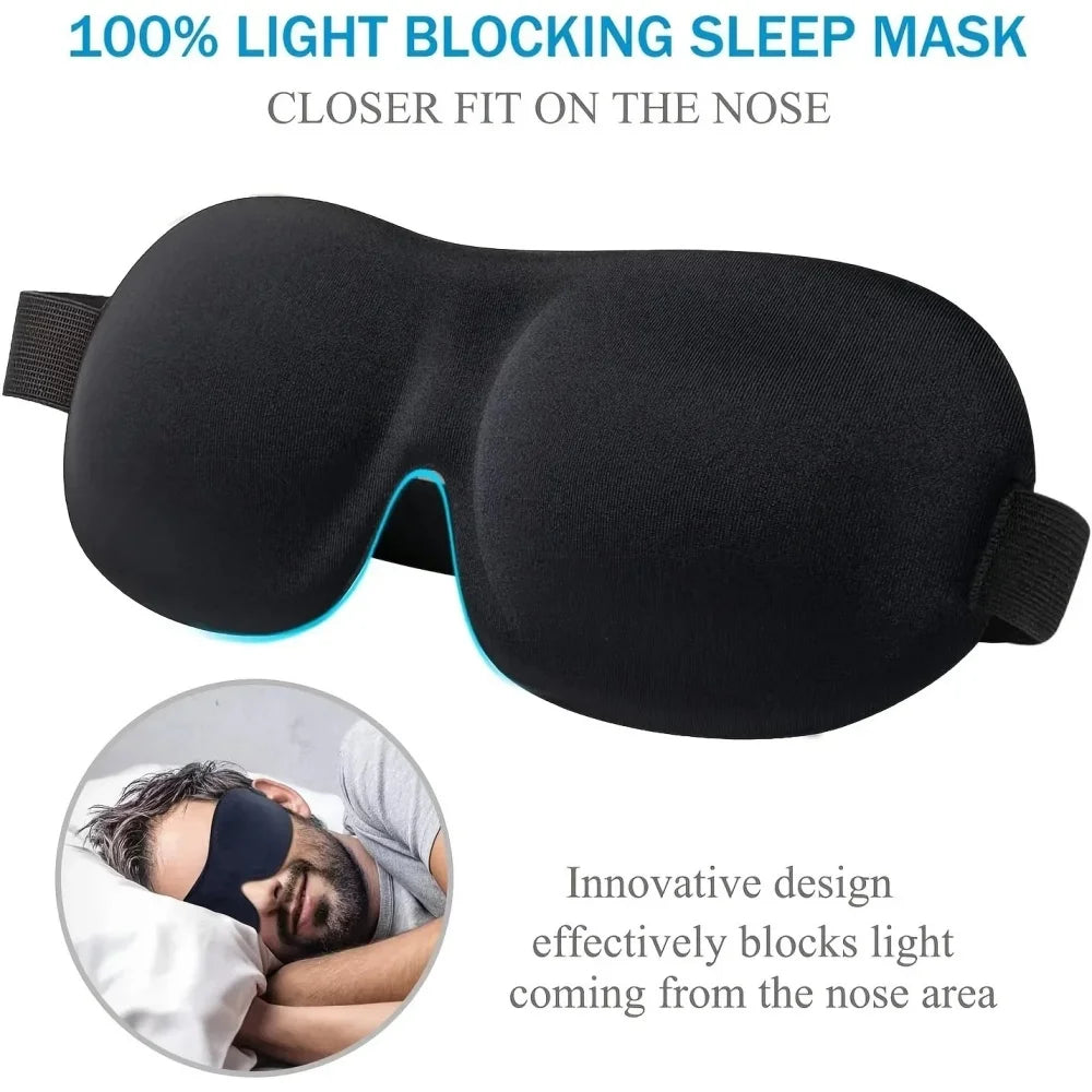 3D Schlafmaske – 100% Lichtblockierung & druckfreier Komfort für besseren Schlaf