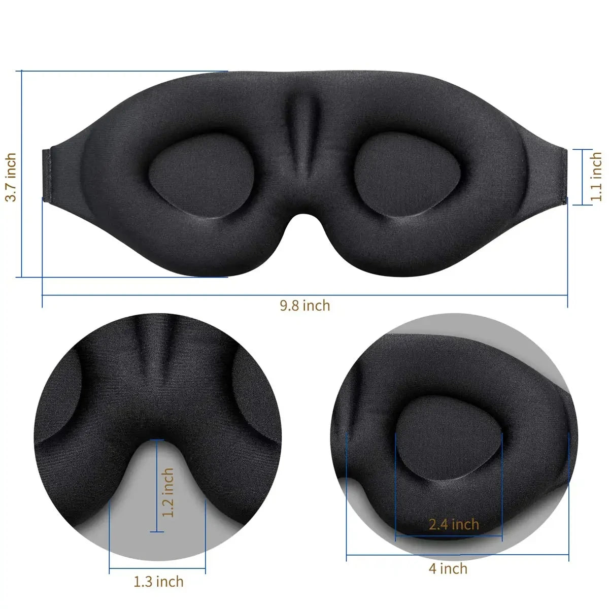 3D Schlafmaske Konturiert – Lichtblockierung & druckfreier Augenraum