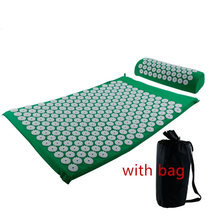 Akupressur Massage-Set – Matte & Kissen für Rücken, Nacken & Fuß