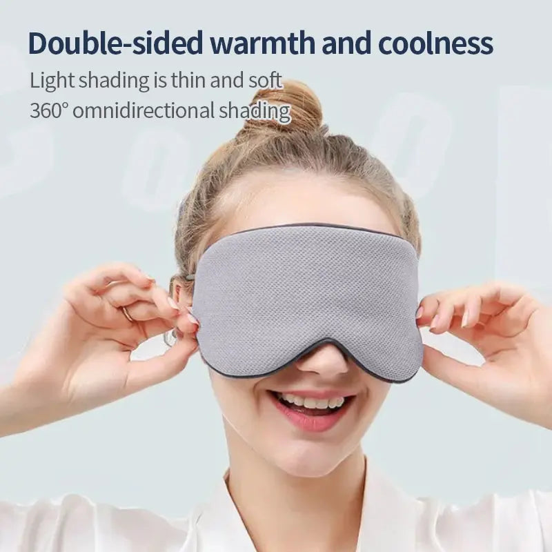Warm & Kühl Schlafmaske – Doppelseitig, atmungsaktiv & lichtblockierend