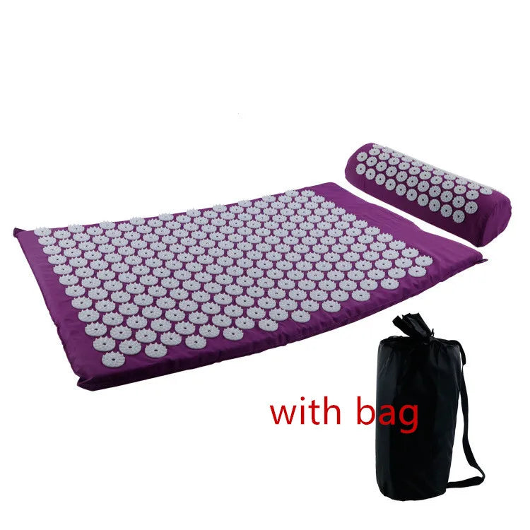 Akupressur Massage-Set – Matte & Kissen für Rücken, Nacken & Fuß